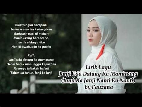 Lirik lagu janji ka janji  Sepenggal lirik tersebut kini banyak dinyanyikan oleh warga Indonesia
